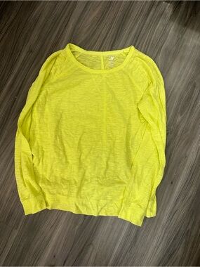 Joe Fresh Neon Yellow Lightweight Long Sleeve Top